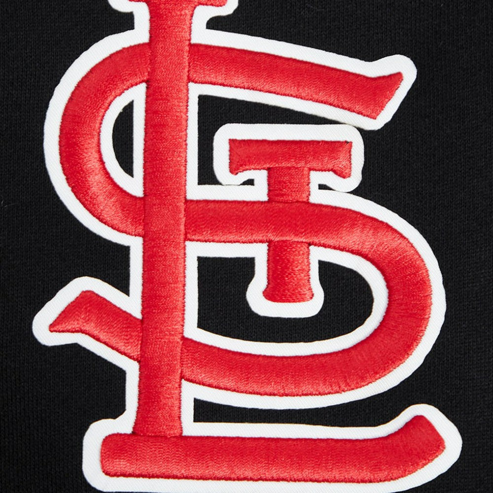 St. Louis Cardinals Pro Standard Paint The City Dropped Shoulder Pullover Sweatshirt - Black