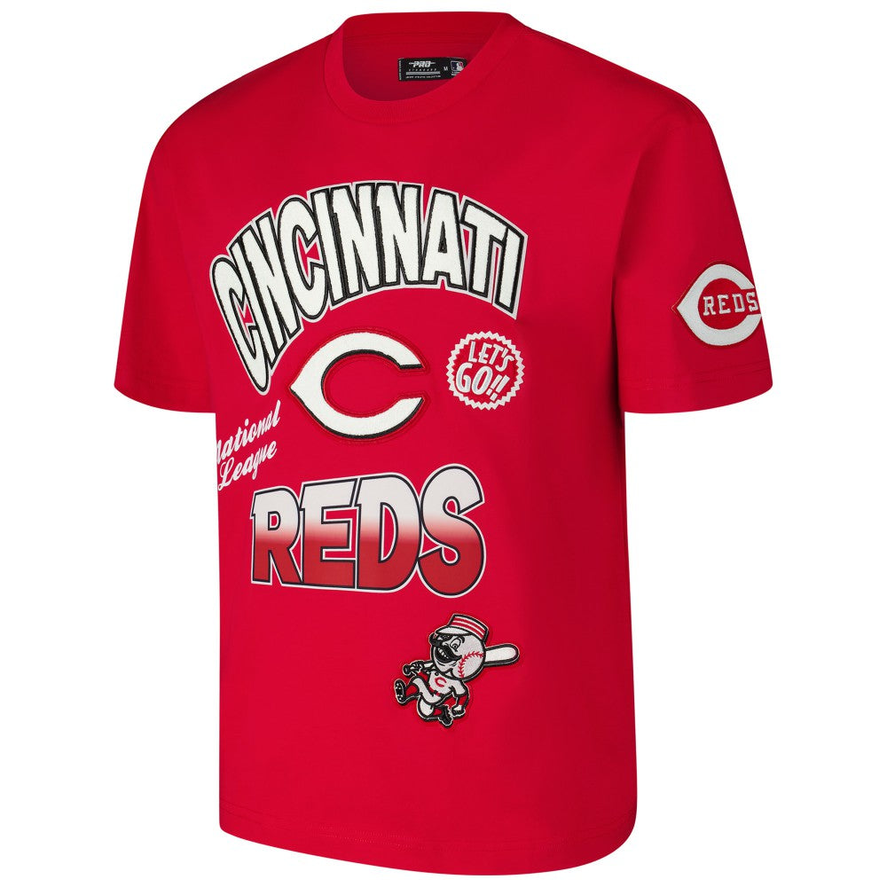 Cincinnati Reds Pro Standard Turn It Up Dropped Shoulder T-Shirt - Red