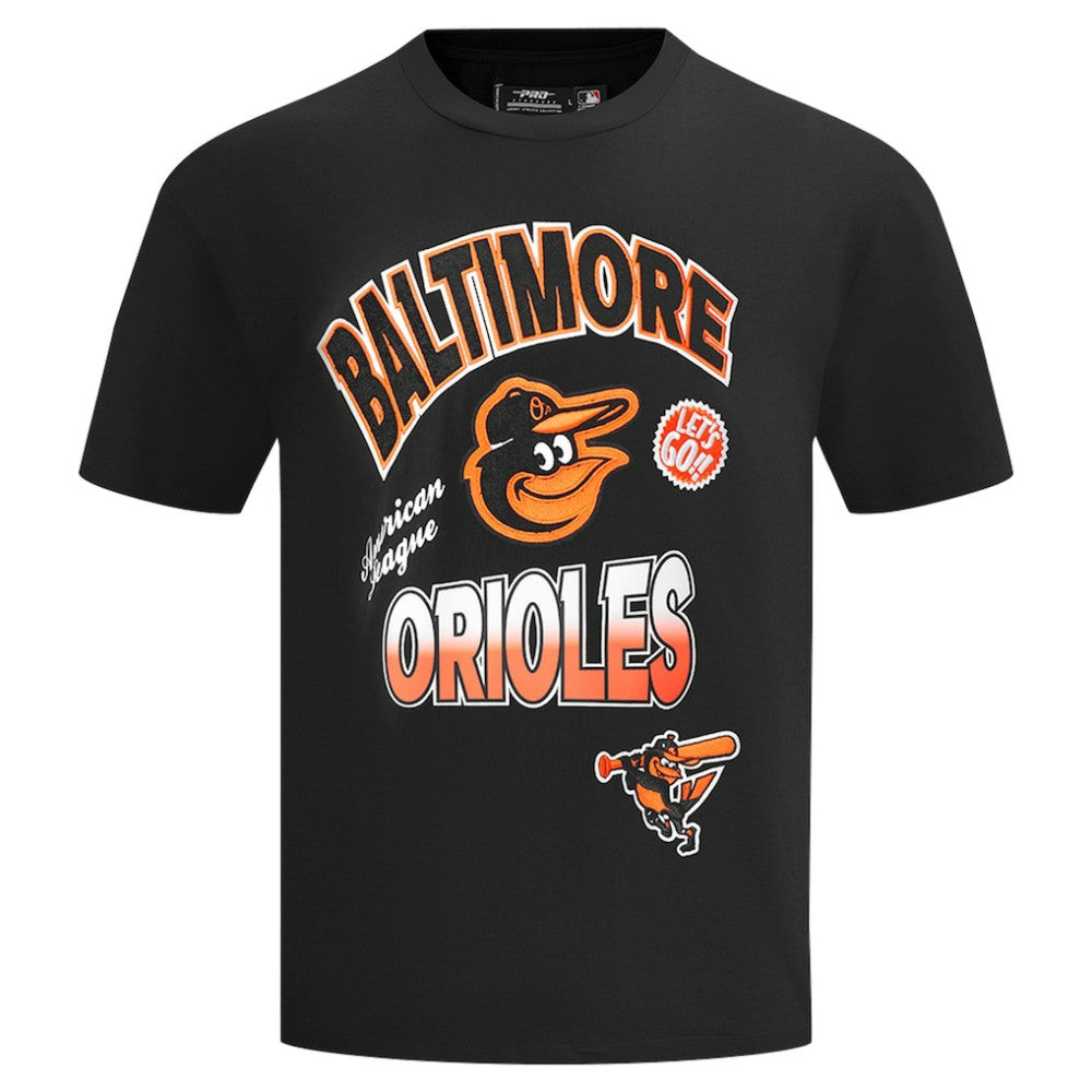 Baltimore Orioles Pro Standard Turn It Up Dropped Shoulder T-Shirt - Black