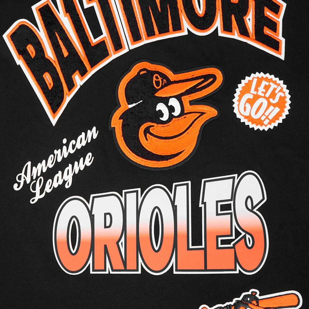 Baltimore Orioles Pro Standard Turn It Up Dropped Shoulder T-Shirt - Black