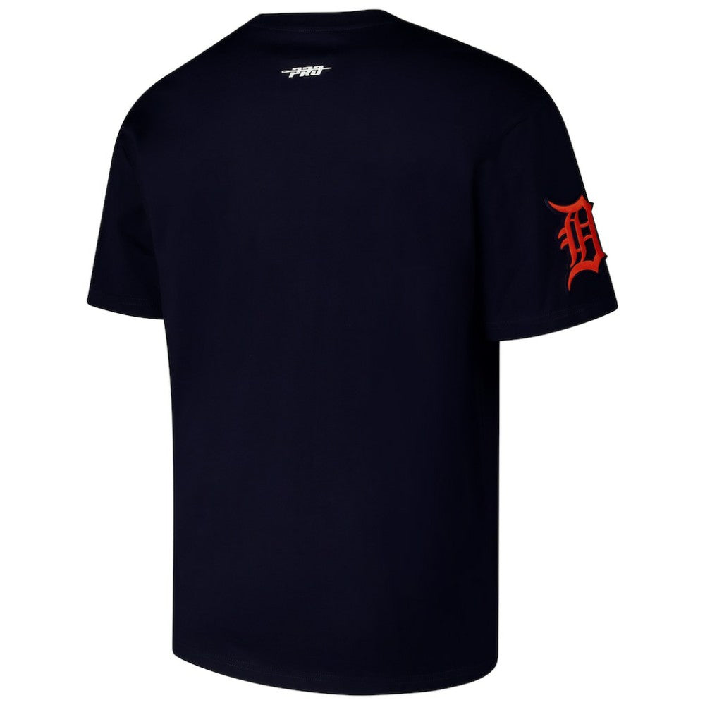 Detroit Tigers Pro Standard Turn It Up Dropped Shoulder T-Shirt - Navy