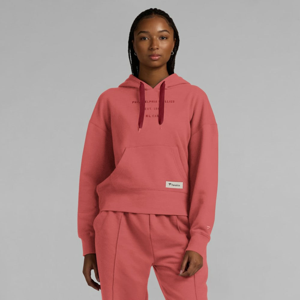 Philadelphia Phillies Women's Elements Future Ground Subtle Tonal Pullover Hoodie - Red