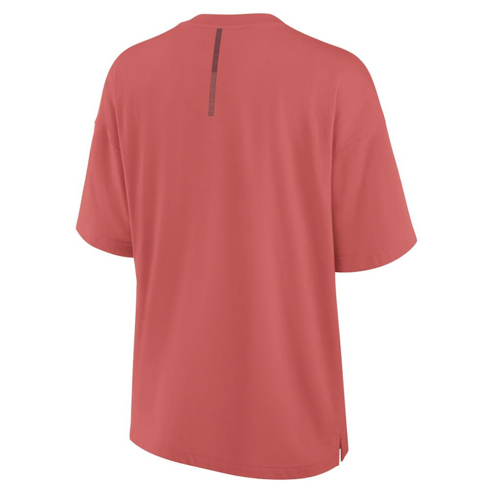 Philadelphia Phillies Women's Oversized Elements Raw Edge Future Ground T-Shirt - Red