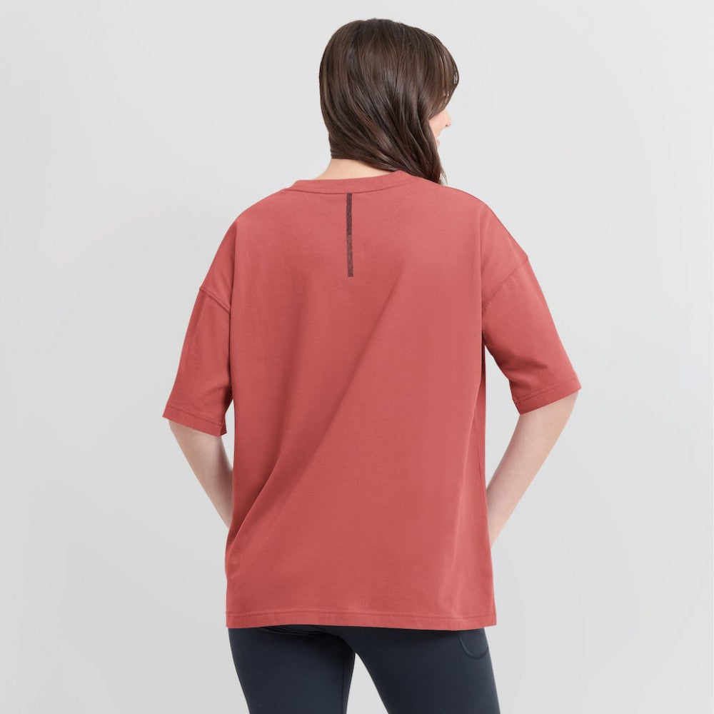 Philadelphia Phillies Women's Oversized Elements Raw Edge Future Ground T-Shirt - Red