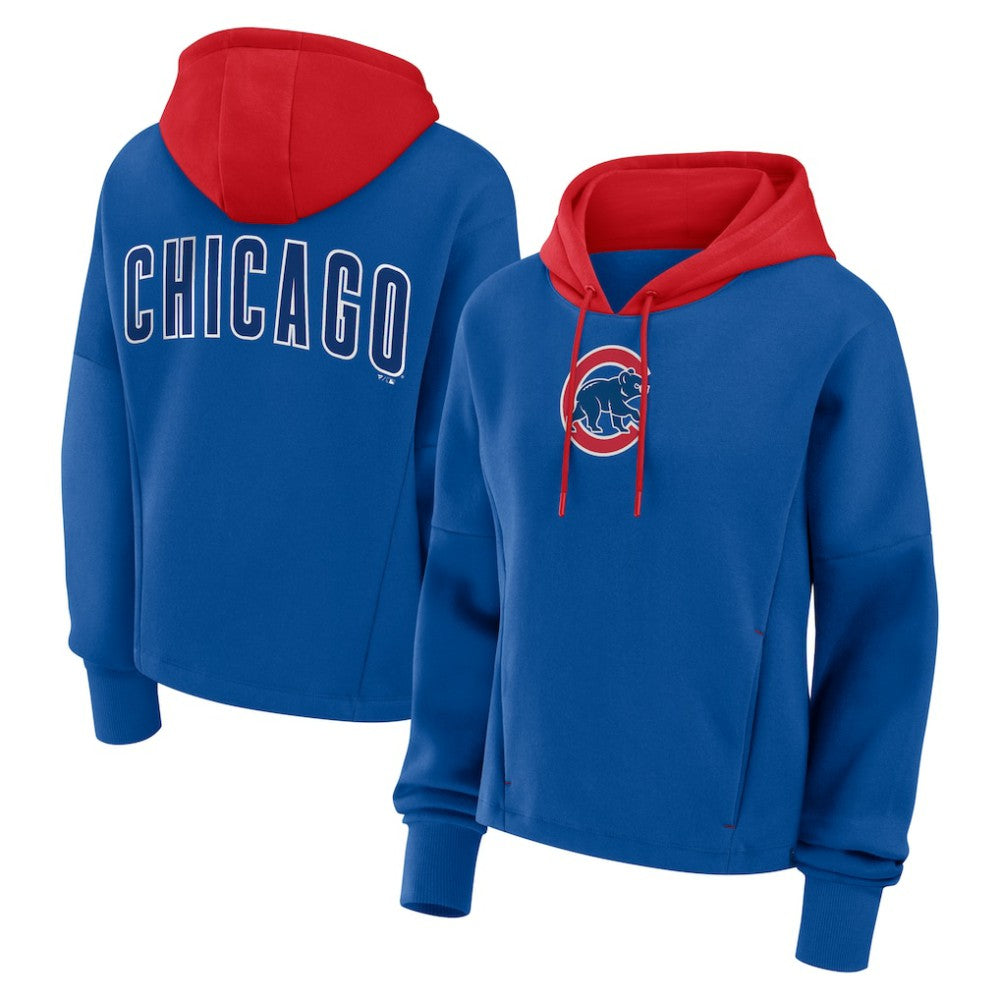 Chicago Cubs Women's Oversized Legacy Favorite Spectator Pullover Hoodie - Royal