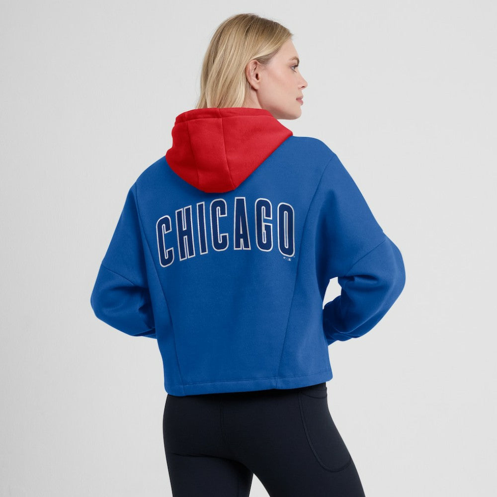 Chicago Cubs Women's Oversized Legacy Favorite Spectator Pullover Hoodie - Royal