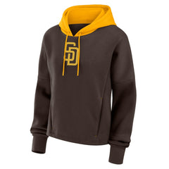 San Diego Padres Women's Oversized Legacy Favorite Spectator Pullover Hoodie - Brown