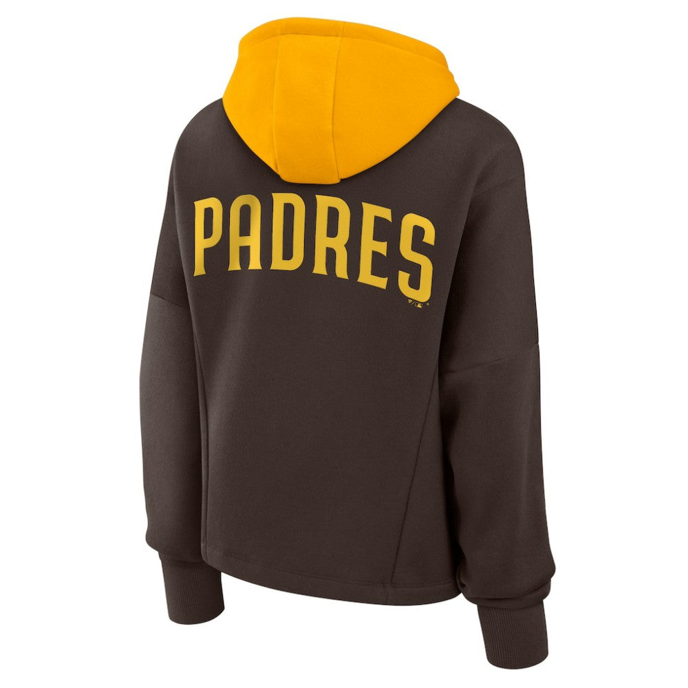 San Diego Padres Women's Oversized Legacy Favorite Spectator Pullover Hoodie - Brown