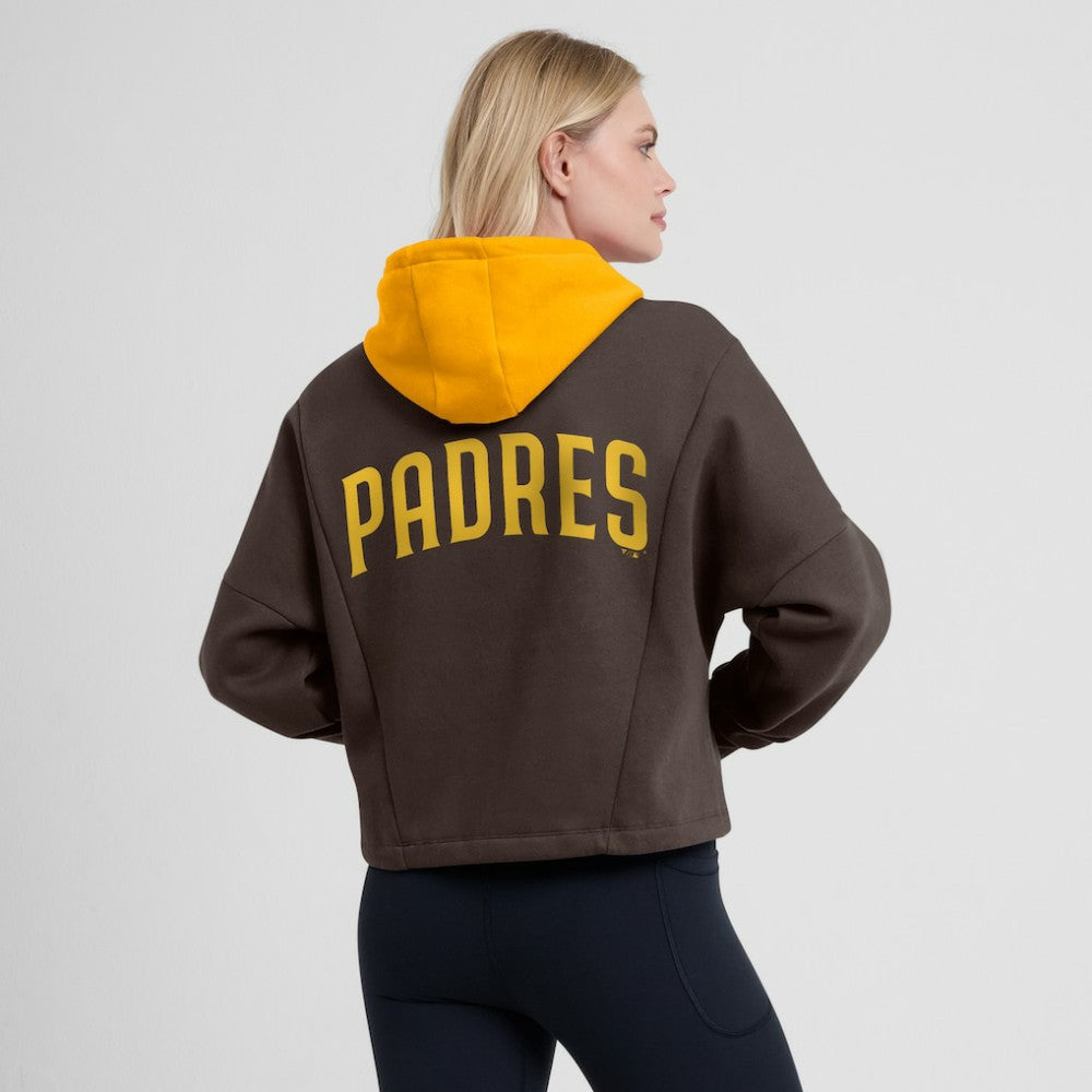 San Diego Padres Women's Oversized Legacy Favorite Spectator Pullover Hoodie - Brown