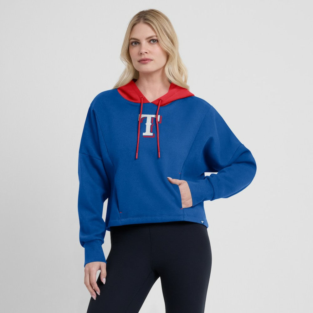 Texas Rangers Women's Oversized Legacy Favorite Spectator Pullover Hoodie - Royal
