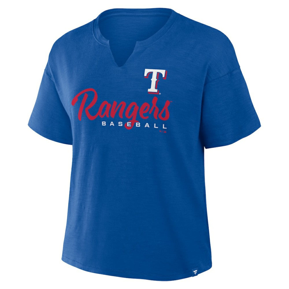 Texas Rangers Women's Fan Fave Stadium Slub Boxy T-Shirt - Royal