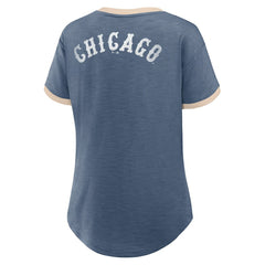 Chicago White Sox Women's Binge Worthy Stadium Slub V-Neck T-Shirt - Navy