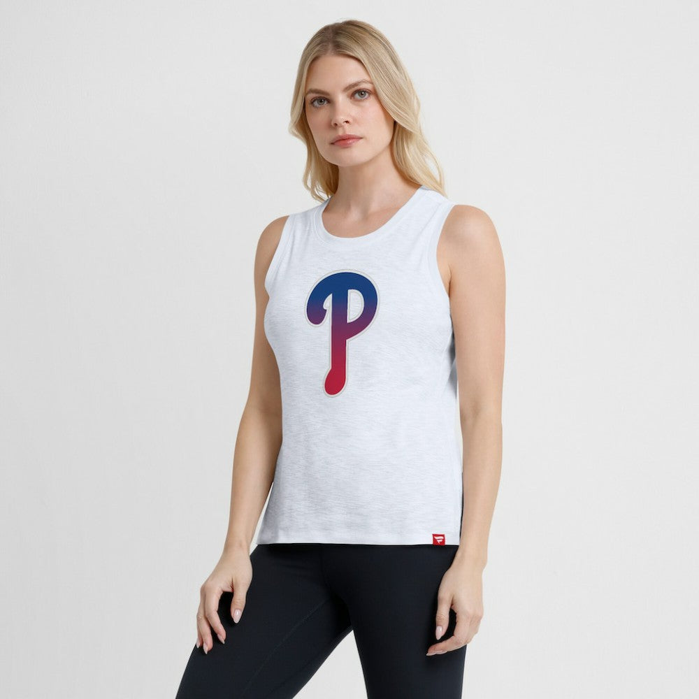 Philadelphia Phillies Women's Activate Slub Tank Top - White