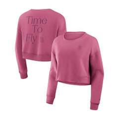 St. Louis Cardinals Women's Studio Cropped Pullover Sweatshirt - Pink