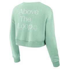 Chicago Cubs Women's Studio Cropped Pullover Sweatshirt - Mint