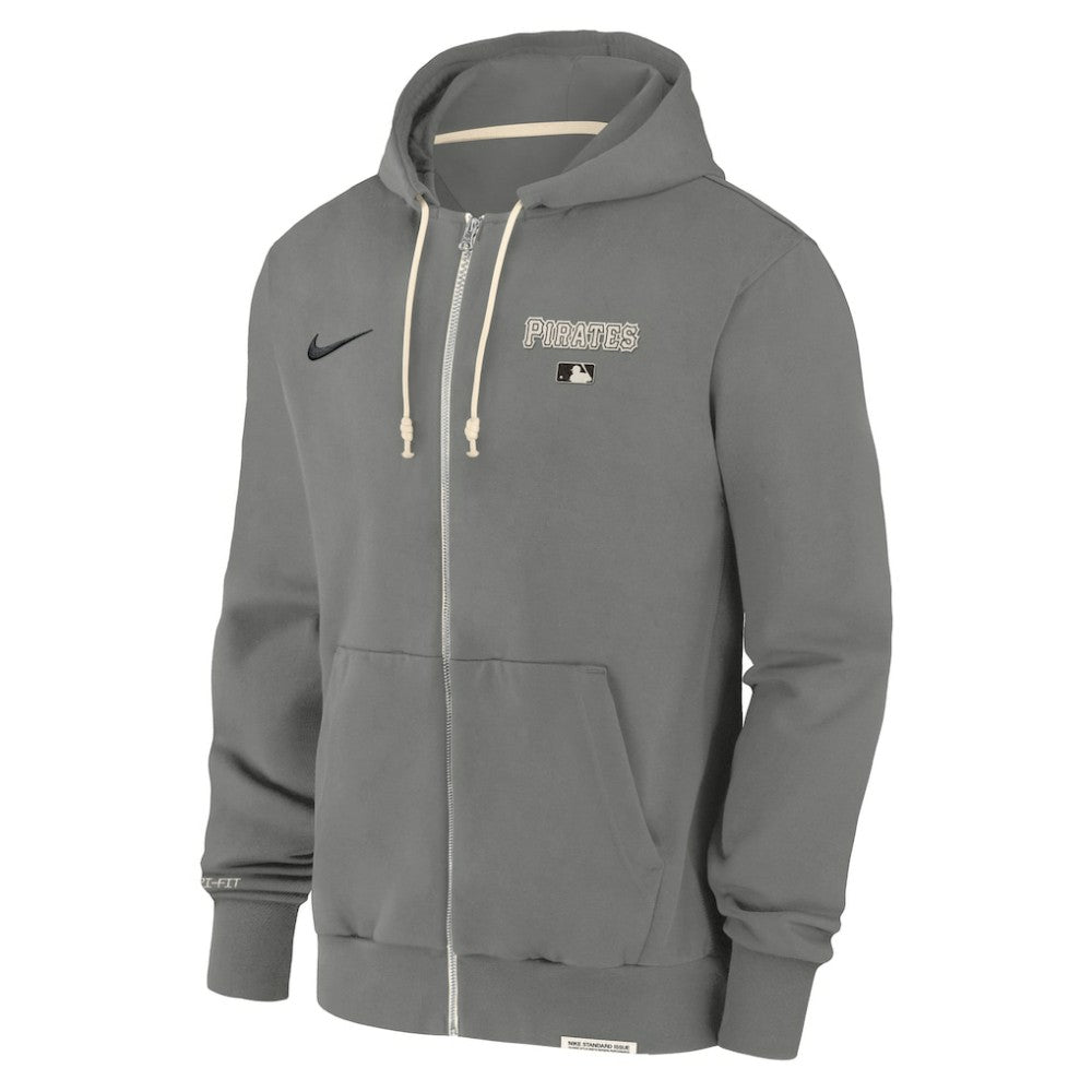 Pittsburgh Pirates Authentic Collection Travel Performance Full-Zip Hoodie - Charcoal | Nike