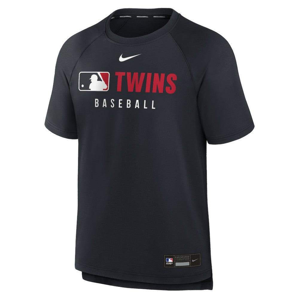 Minnesota Twins Authentic Collection Pregame Raglan Dri-FIT T-Shirt - Navy | Nike