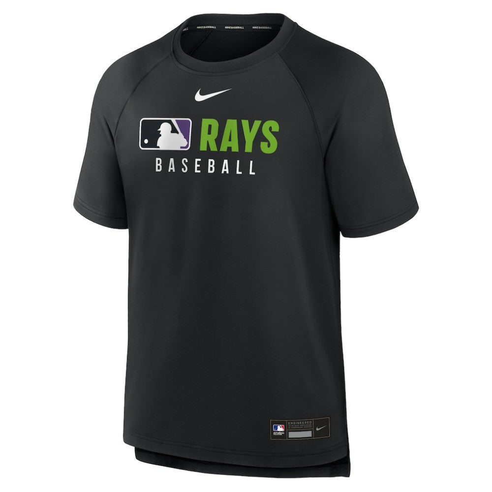 Tampa Bay Rays Authentic Collection Pregame Raglan Dri-FIT T-Shirt - Black | Nike