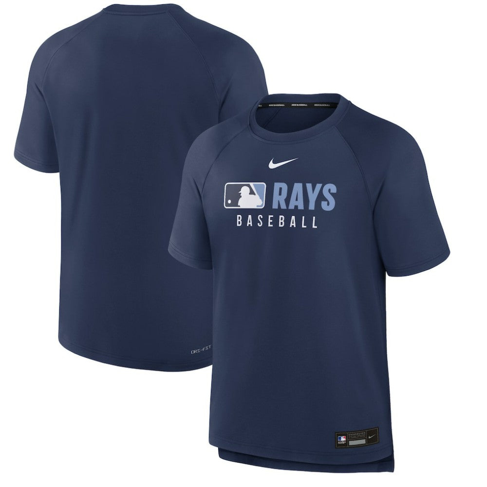 Tampa Bay Rays Authentic Collection Pregame Raglan Dri-FIT T-Shirt - Navy | Nike