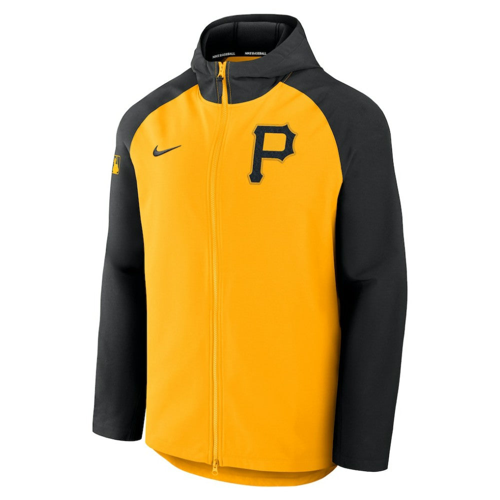 Pittsburgh Pirates Authentic Collection Raglan Performance Full-Zip Jacket - Gold/Black | Nike