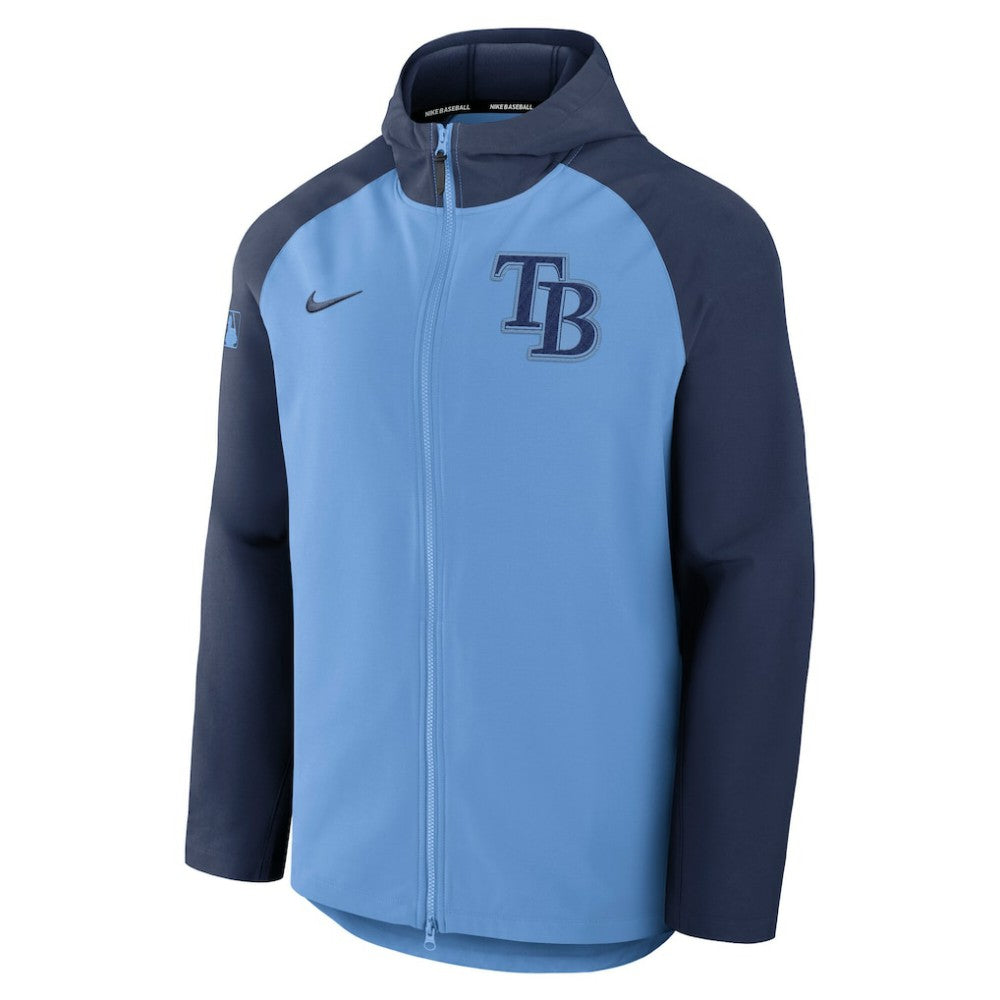 Tampa Bay Rays Authentic Collection Raglan Performance Full-Zip Jacket - Light Blue/Navy | Nike