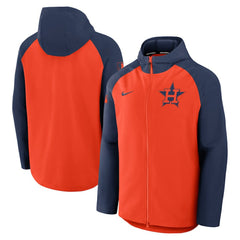 Houston Astros Authentic Collection Raglan Performance Full-Zip Jacket - Orange/Navy | Nike