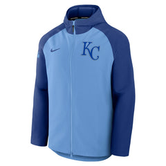 Kansas City Royals Authentic Collection Raglan Performance Full-Zip Jacket - Light Blue/Royal | Nike