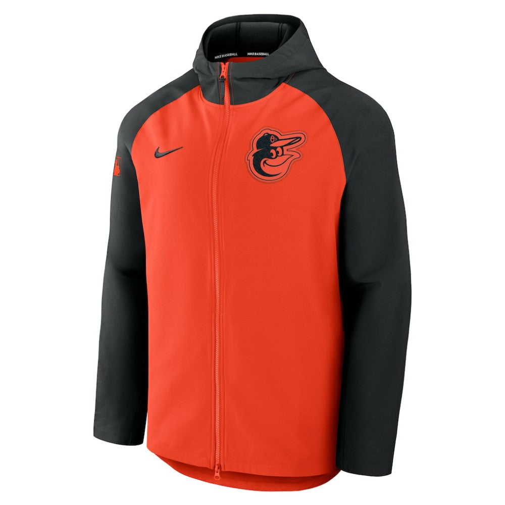 Baltimore Orioles Authentic Collection Raglan Performance Full-Zip Jacket - Orange/Black | Nike