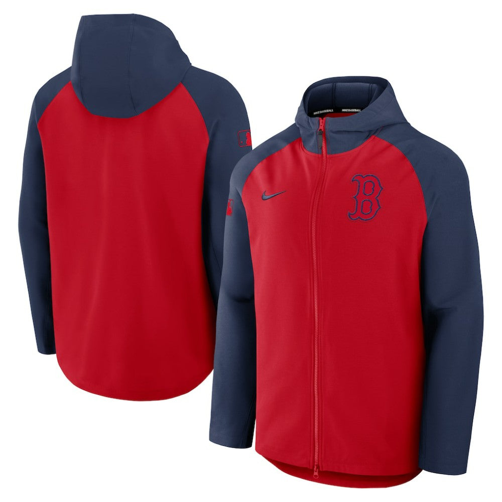 Boston Red Sox Authentic Collection Raglan Performance Full-Zip Jacket - Red/Navy | Nike