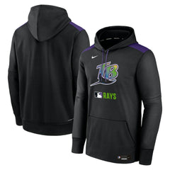 Tampa Bay Rays Authentic Collection Performance Pullover Hoodie - Black | Nike