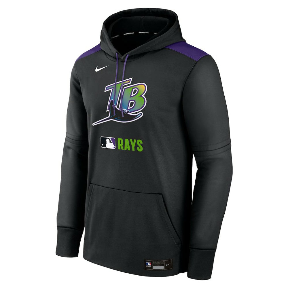 Tampa Bay Rays Authentic Collection Performance Pullover Hoodie - Black | Nike
