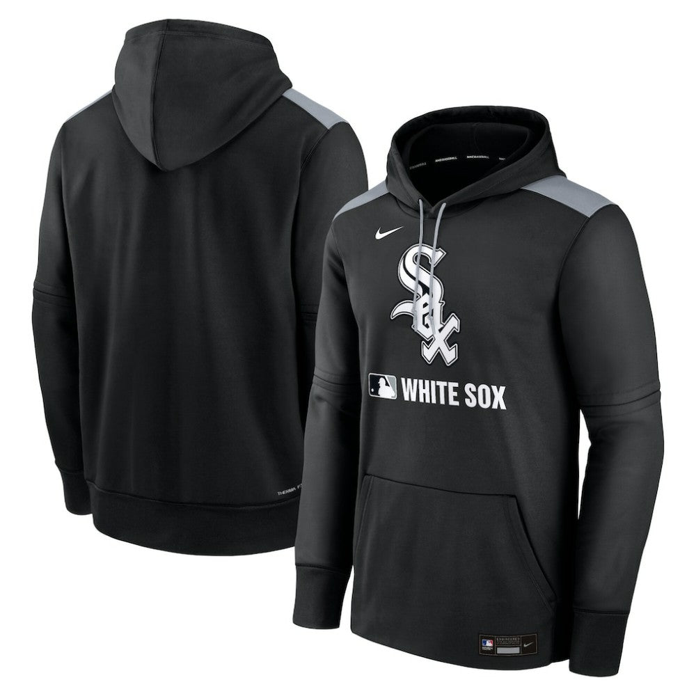 Chicago White Sox Authentic Collection Performance Pullover Hoodie - Black | Nike