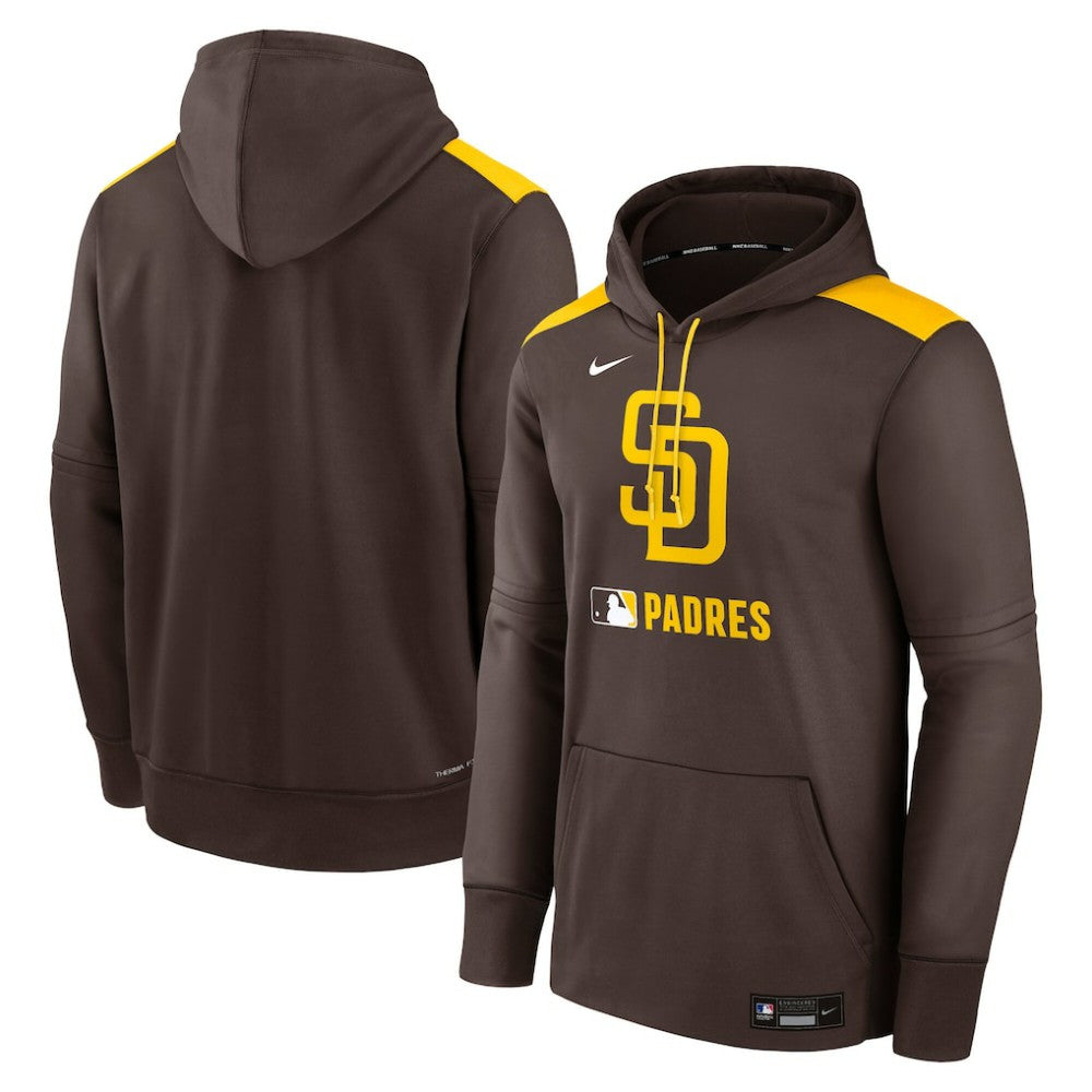 San Diego Padres Authentic Collection Performance Pullover Hoodie - Brown | Nike