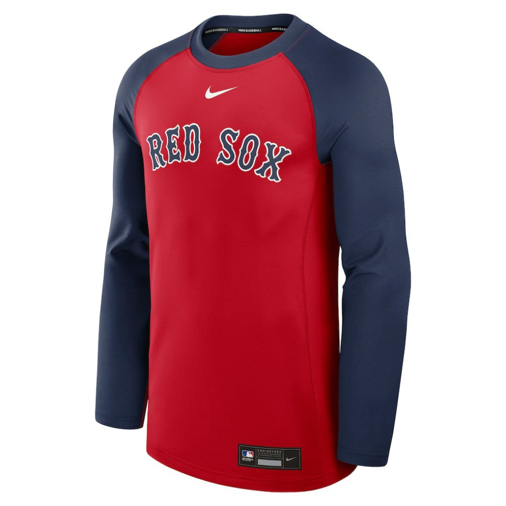 Boston Red Sox Authentic Collection Game Time Raglan Dri-FIT Long Sleeve T-Shirt - Red/Navy | Nike