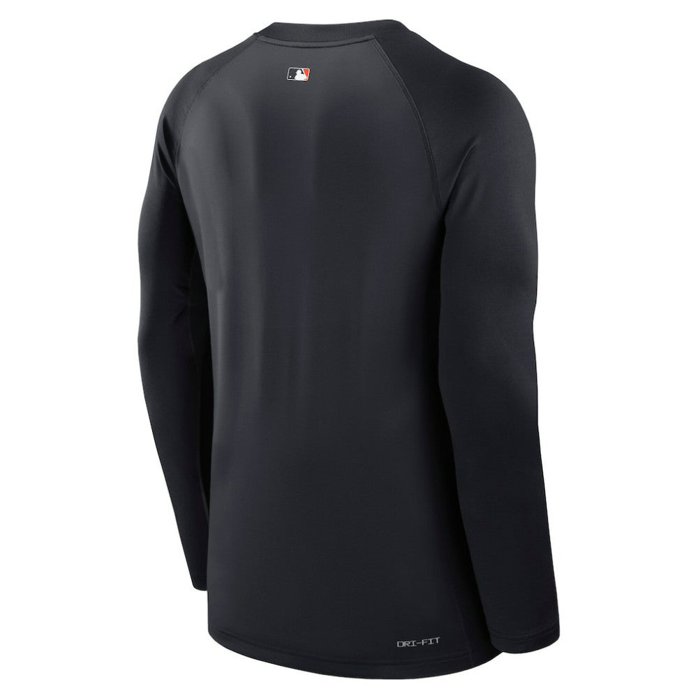 Detroit Tigers Authentic Collection Game Time Raglan Dri-FIT Long Sleeve T-Shirt - Navy | Nike