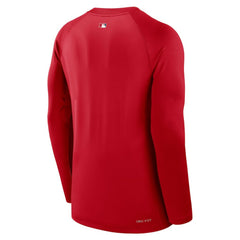Los Angeles Angels Authentic Collection Game Time Raglan Dri-FIT Long Sleeve T-Shirt - Red | Nike