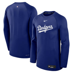 Los Angeles Dodgers Authentic Collection Game Time Raglan Dri-FIT Long Sleeve T-Shirt - Royal | Nike