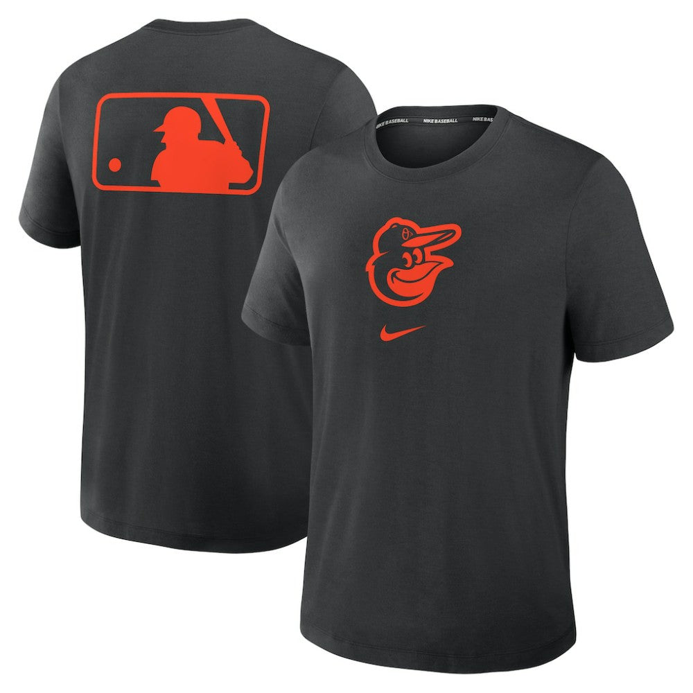 Baltimore Orioles Authentic Collection Early Work Tri-Blend Dri-FIT T-Shirt - Black | Nike