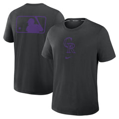 Colorado Rockies Authentic Collection Early Work Tri-Blend Dri-FIT T-Shirt - Black | Nike