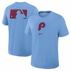 Philadelphia Phillies Authentic Collection Early Work Tri-Blend Dri-FIT T-Shirt - Light Blue | Nike