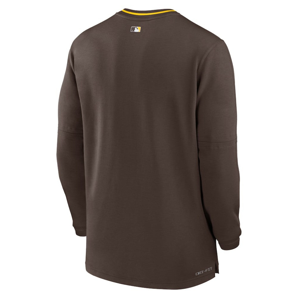 San Diego Padres Authentic Collection Performance Half-Zip Top - Brown | Nike