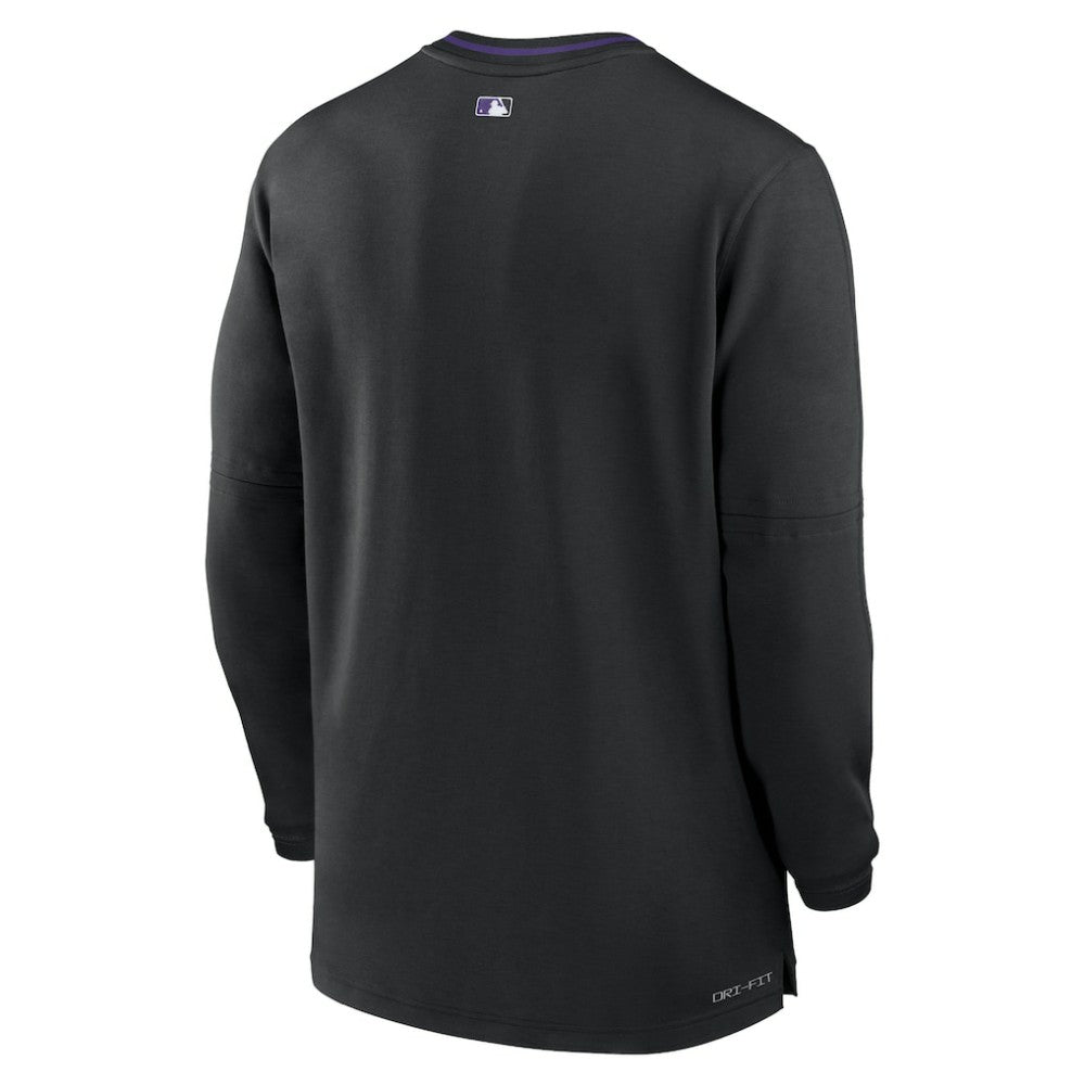 Colorado Rockies Authentic Collection Performance Half-Zip Top - Black | Nike