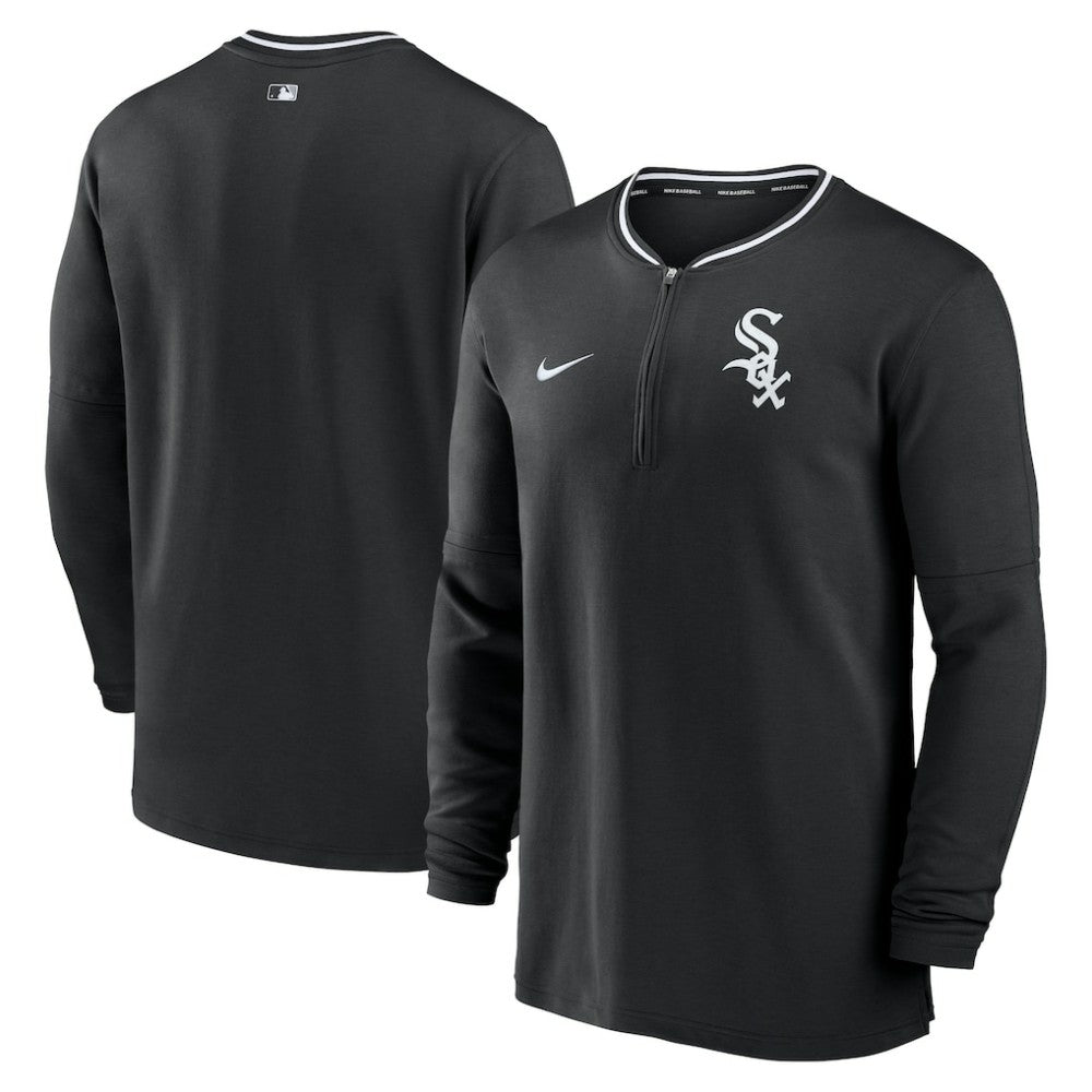 Chicago White Sox Authentic Collection Performance Half-Zip Top - Black | Nike