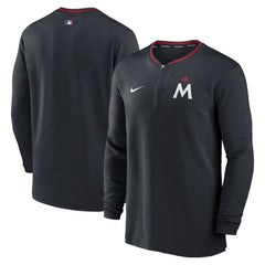 Minnesota Twins Authentic Collection Performance Half-Zip Top - Navy | Nike
