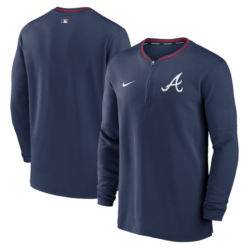 Atlanta Braves Authentic Collection Performance Half-Zip Top - Navy | Nike