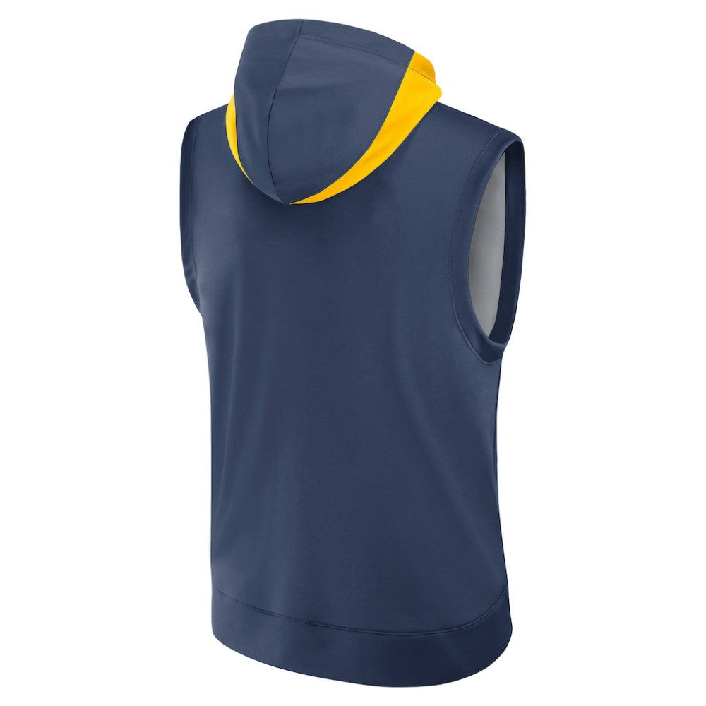 Milwaukee Brewers Authentic Collection Dri-FIT Sleeveless Hoodie - Navy | Nike