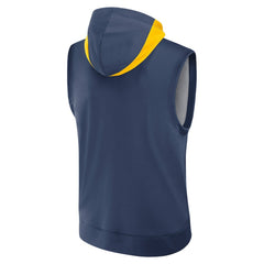 Milwaukee Brewers Authentic Collection Dri-FIT Sleeveless Hoodie - Navy | Nike