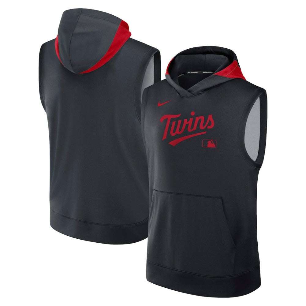 Minnesota Twins Authentic Collection Dri-FIT Sleeveless Hoodie - Navy | Nike
