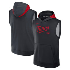 Minnesota Twins Authentic Collection Dri-FIT Sleeveless Hoodie - Navy | Nike