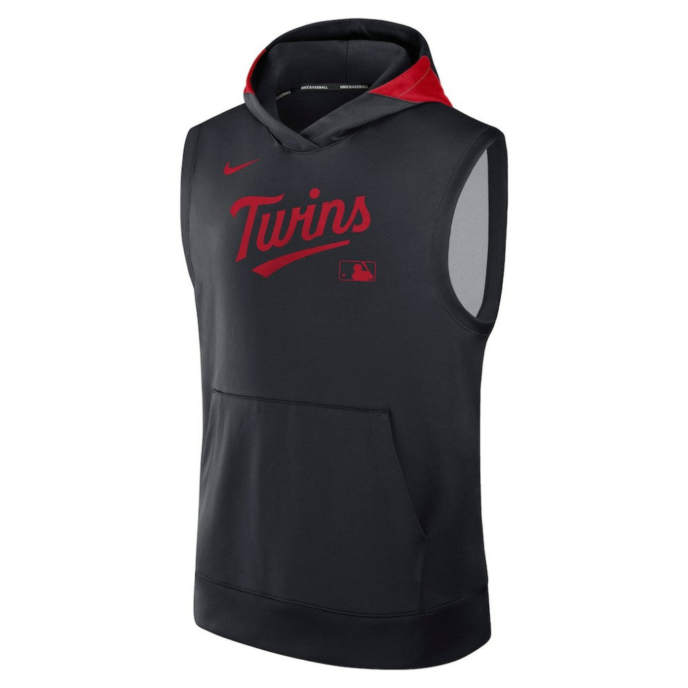 Minnesota Twins Authentic Collection Dri-FIT Sleeveless Hoodie - Navy | Nike